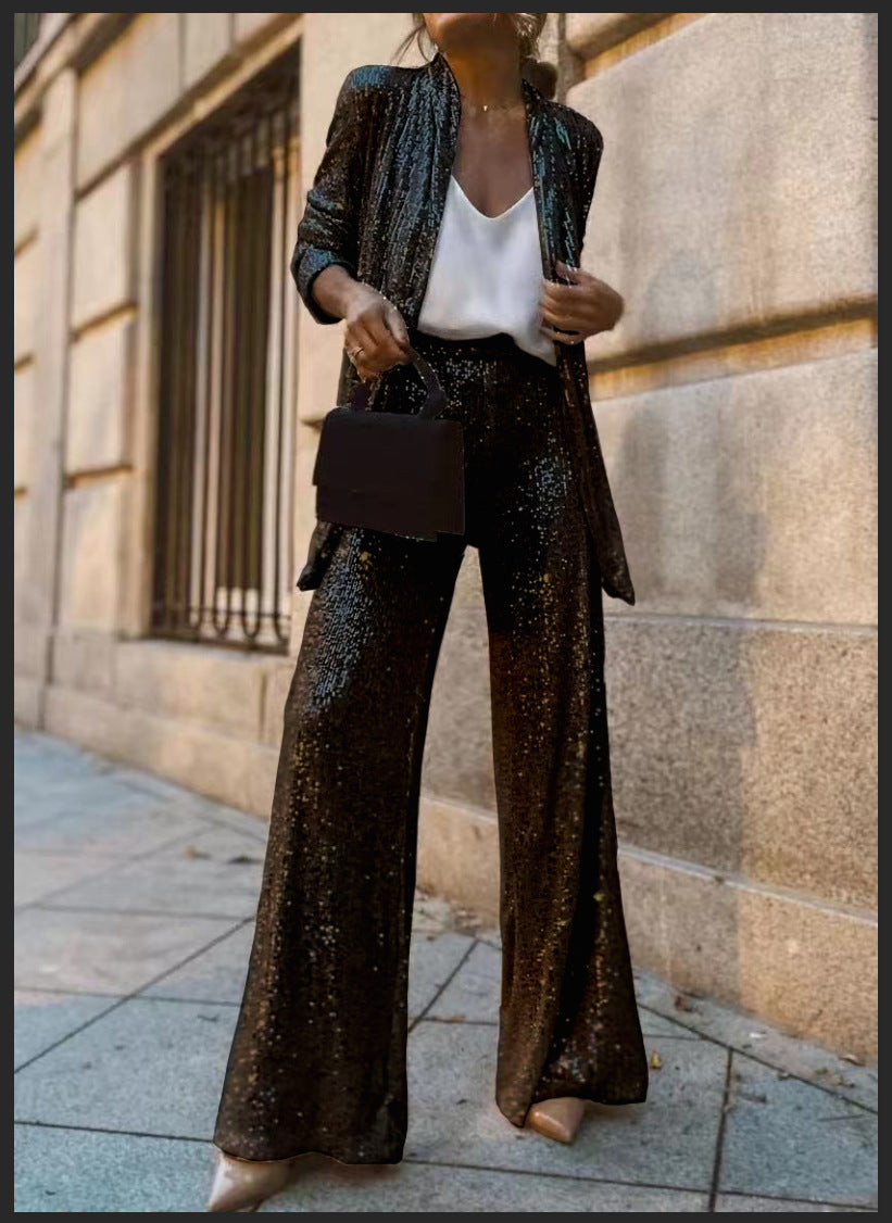 Women Sequin All Match Small Set