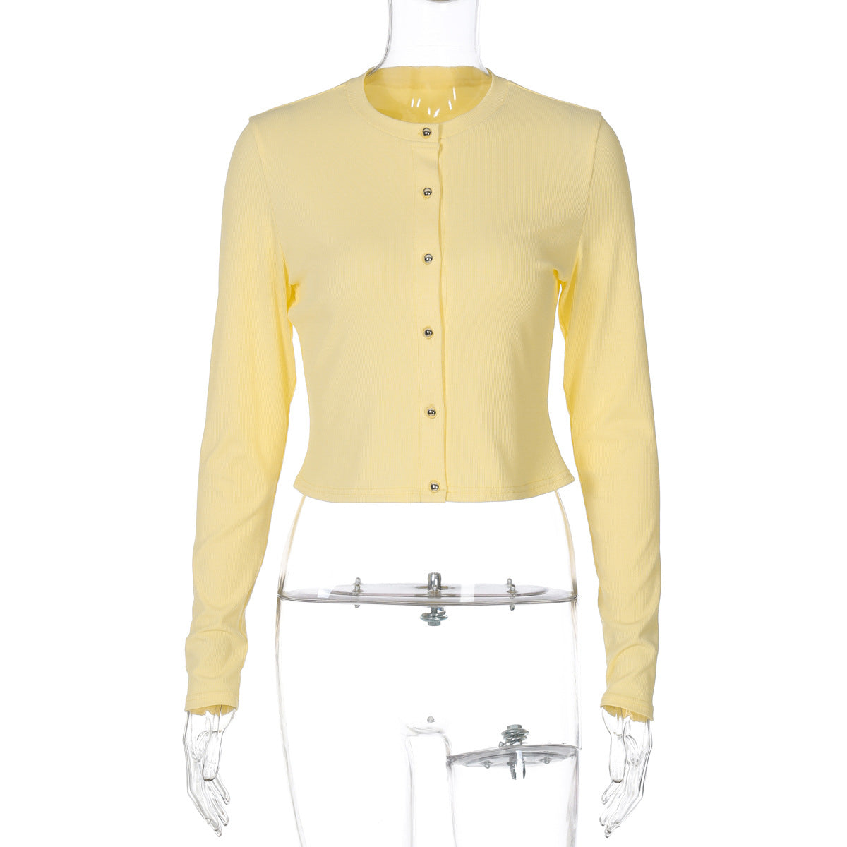 Fatimah Ribbed Button-Up Cardigan