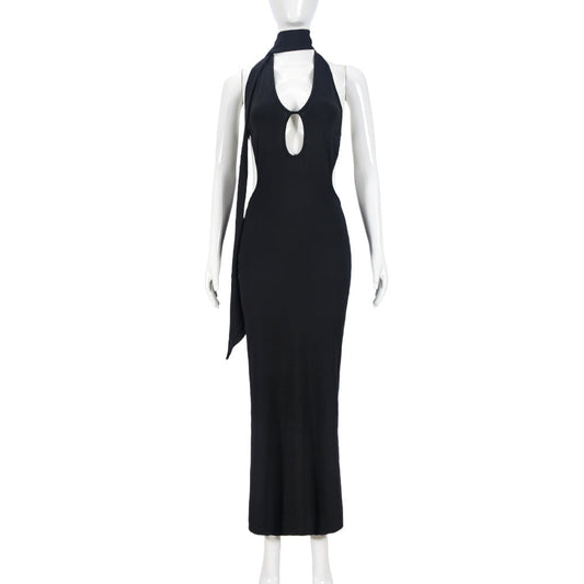 Dress Women Clothing Corset Hollow Out Cutout out Neck Sexy Hollow Out Cutout out Backless Slimming Maxi Dress