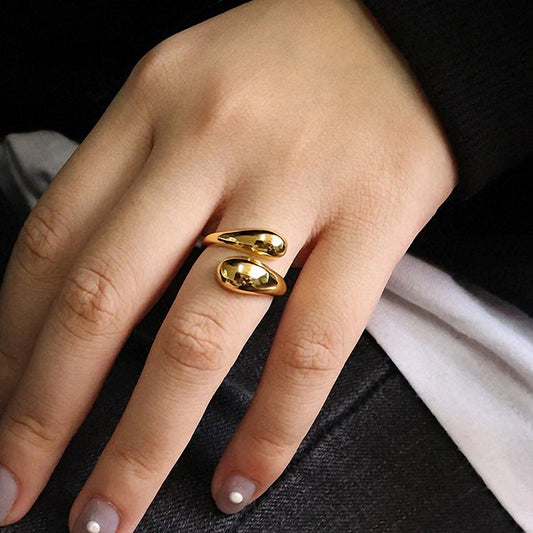 Minimalist Titanium Steel Open Stacking Ring