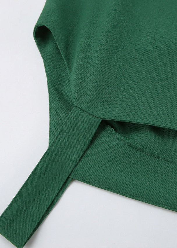 Isla Linen Midi Dress – Relaxed Fit with Side Slits