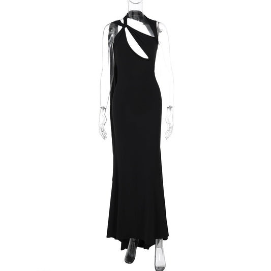 Best Seller in Women Clothing Autumn Winter Sexy Cutout Bandage Sleeveless Solid Color Dress Women