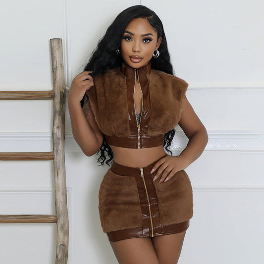 Women Wear Autumn Sexy Sexy Hip Bag Skirt Outfit