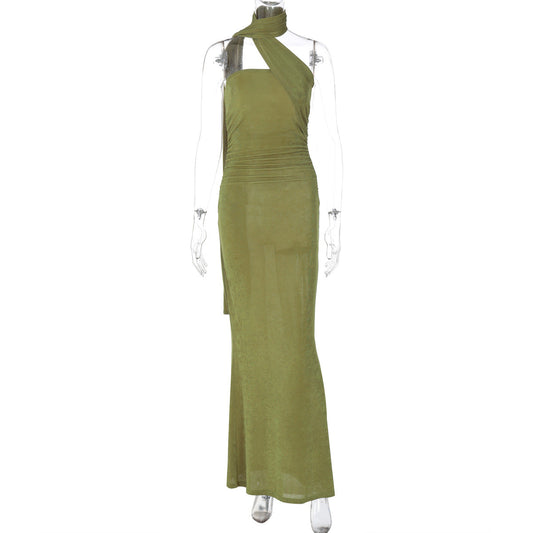 Arrival Women Sexy Tube Top Sleeveless Tall Street Slim Fit Long Ribbon Dress Women