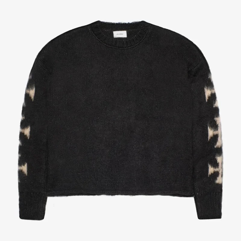 Gothic Cross Knit Oversized Versatile Men's Sweater