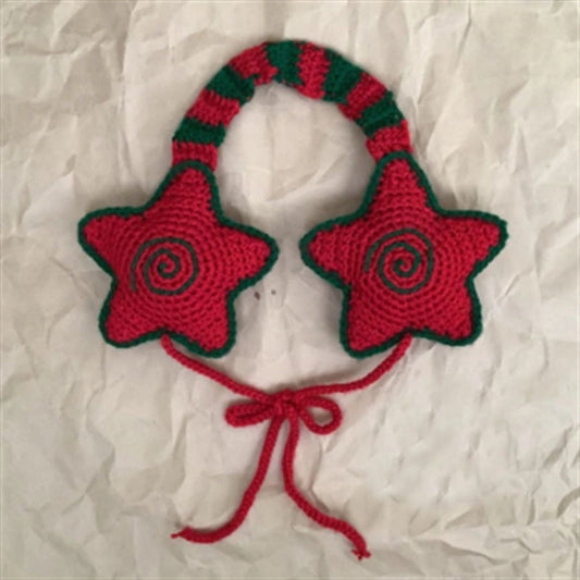Hand-Crocheted Star Tie-On Earmuff
