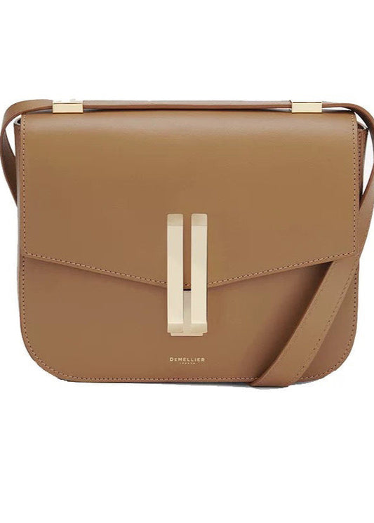 Noir Axis - Structured Black Leather Shoulder Bag