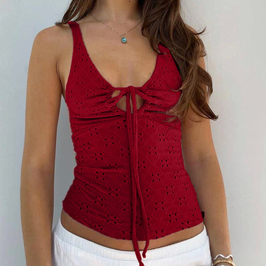 Maison Lace-Up Tank Top