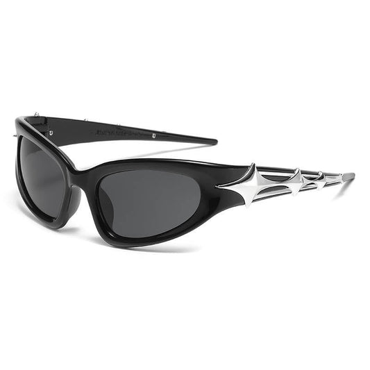 Y2K Cat Eye Star Statement Glasses