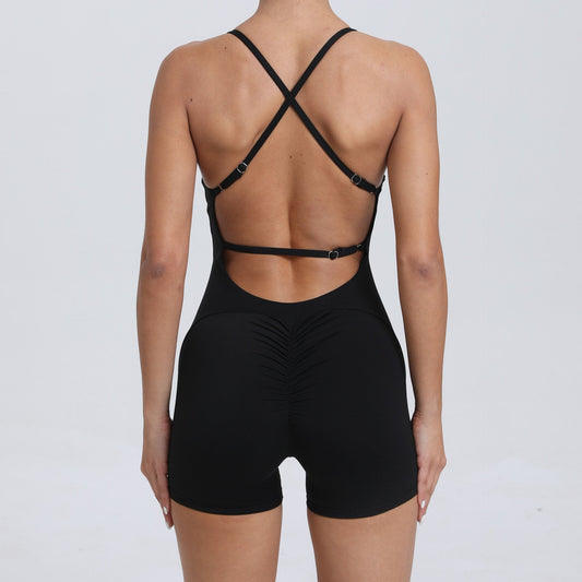 Peach Hip Raise Beauty Back Yoga Jumpsuit Women Outdoor Running Tight Sports Quick Drying Workout Clothes
