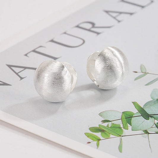 Minimalist Textured Ball Ear Cuff Earrings