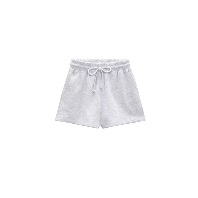 Summer Women Stretch High Waist Shorts Loose Cotton Short Sleeve T shirt