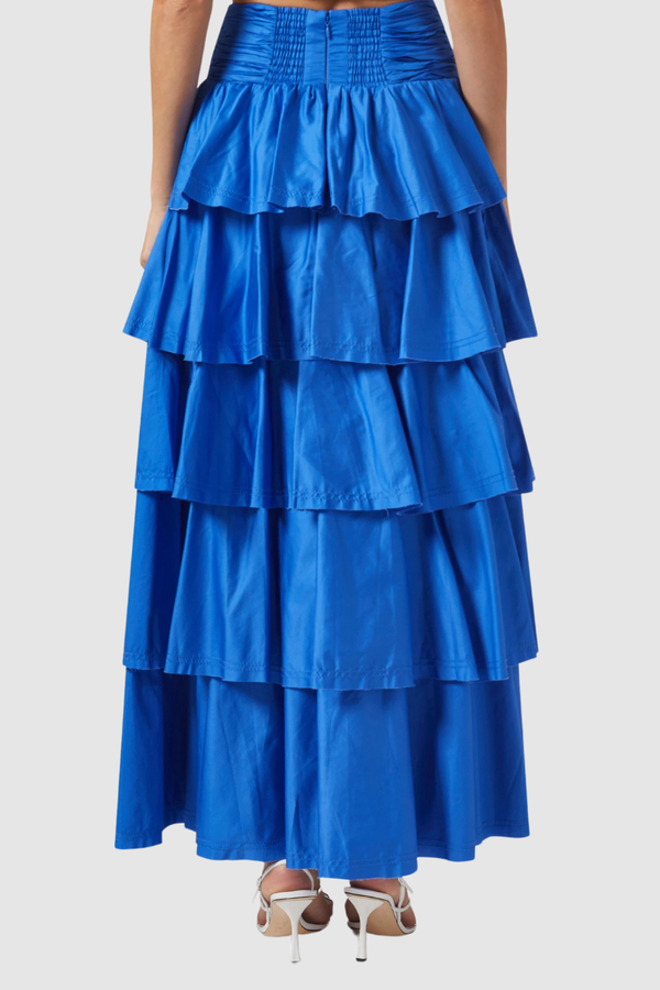 Conjunto de falda con volantes escalonados Ondine
