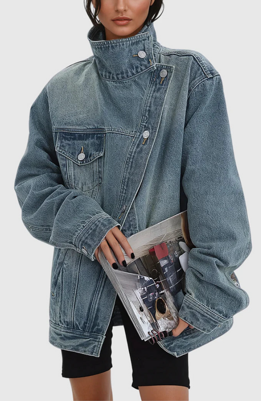 Skylin - Chaqueta vaquera artística para mujer