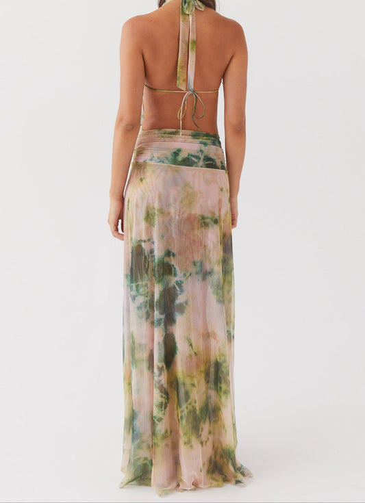 Nicole Mesh Maxi Dress - Rainforest
