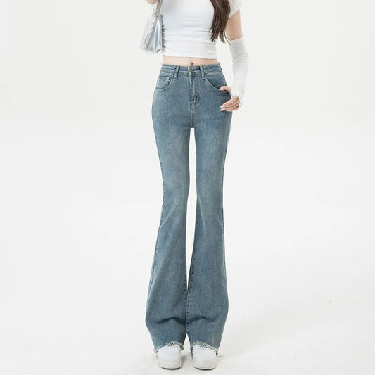 Flare Office Lady High Waist Wide Leg Jeans