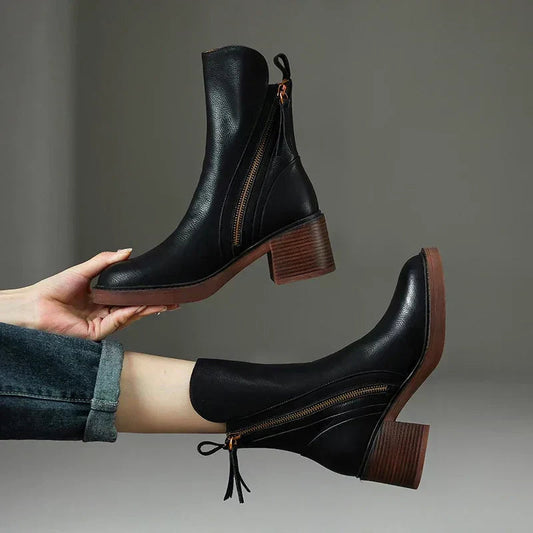 Alani - Premium Leather Ankle Boots for Women