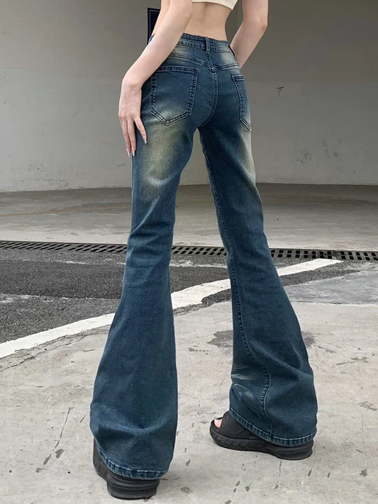 DressBetty - 2024 Cyber Y2K Grunge Fairycore Denim Trousers for Women