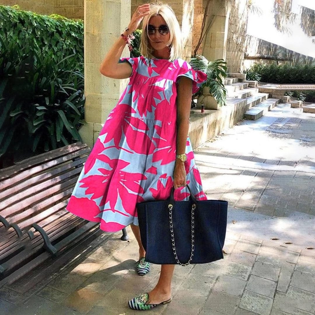 Jimena - Midi Dress - Leisure - Material - Ideal for Summer