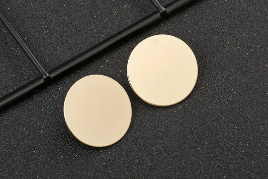 Round Golden Women Simple Metal Vintage Fashion Girls Brincos Earring
