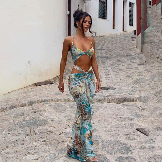 Push Up Bikini Dress Cover Up Three Piece Swim Set