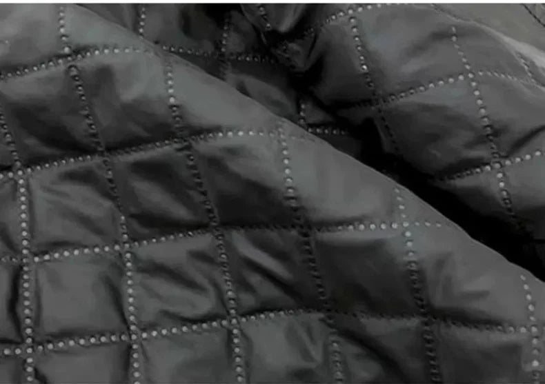 Short Black Patchwork Fur Coat