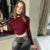 Solid Knit Rib Long Sleeve Slim High Waist Crop Top Tshirt Casual Clothing Autumn Fashion Korean Manufacturer Streetwear