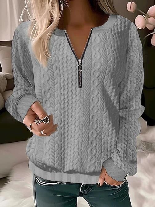 Molly - Suéter con cremallera - Casual - Tela - Ideal para Otoño