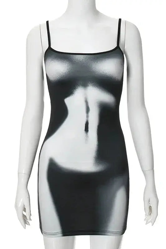 Tie Dye Sleeveless Mini Dress