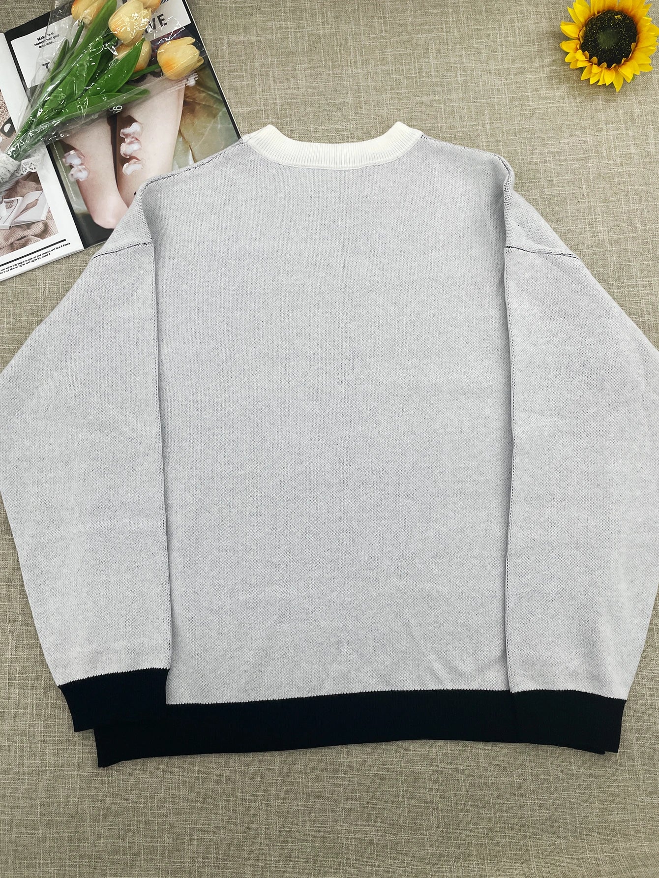 temperament commuter style pullover sweater for women’s autumn and winter new loose all-match crew-neck knitwear