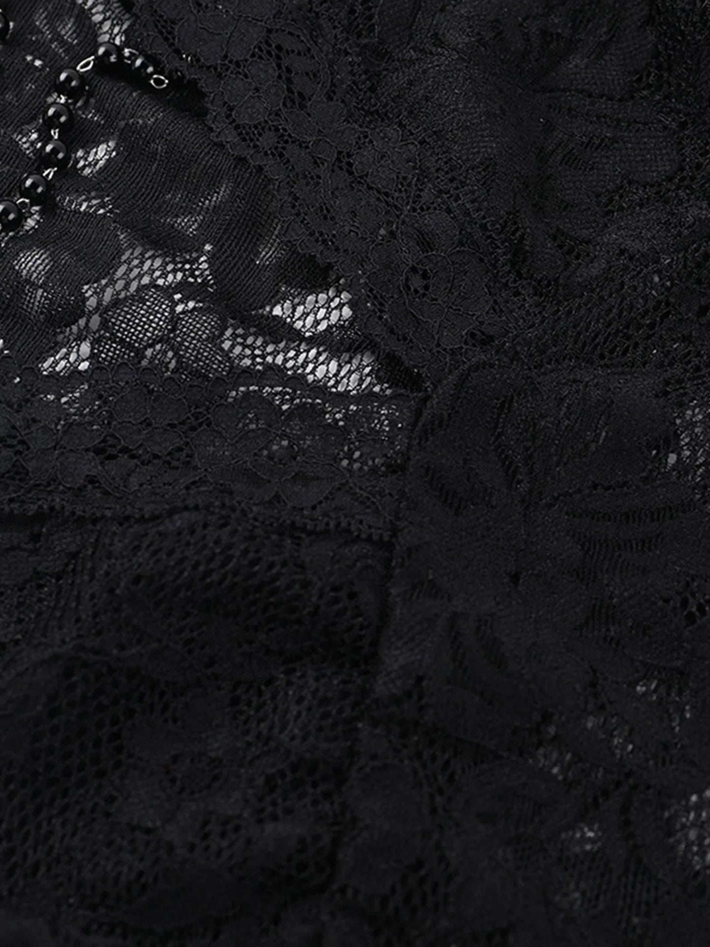 Lace Flare Sleeve Mesh Top