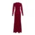 Sexy Slim Ruched Flower Maxi Dress For Women Long Sleeve Solid Party Streetwear Outfits Elegant High Elasticity Dresses