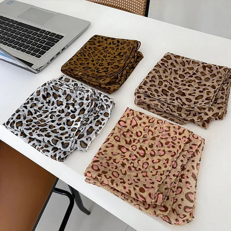 Y2K Leopard Print Versatile Square Hat