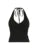 Cross Tie Halter V Neck Crop Top Women Solid Basic Casual Slim Backless Sexy Tank Vest