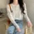 Spring Autumn Women’s Knitted Cardigan Korean Single Breasted Long Sleeve Jumper Woman Chic Round Neck Cardigans Outwear