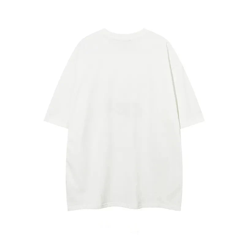 Y2K Vintage Star Printing T Shirt Bf 100% Cotton Loose Streetwear Casual Tops Harajuku Hip Hop T Shirt