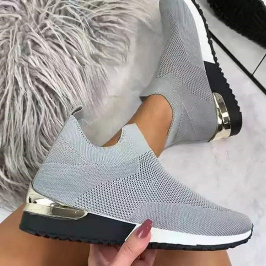 Women's Casual Colorblock Slip Knit Sneakers | Breathable For Everyday Wear