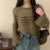Vintage Hollow Out T-shirt Casual Knit Sweater Loose Y2K T-shirt Crewneck Thin Sweater Autumn Pullovers Fashion Streetwear