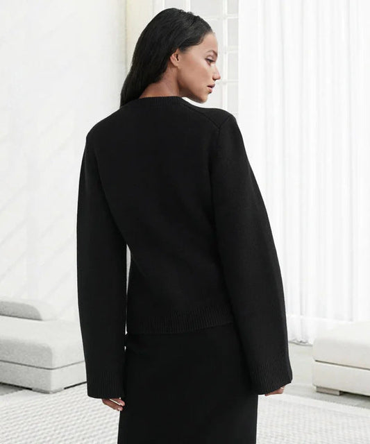 Cárdigan elegante de punto para mujer con botones y bolsillo | Ideal para otoño/invierno