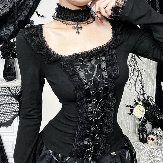 Lace-Up Choker Corset