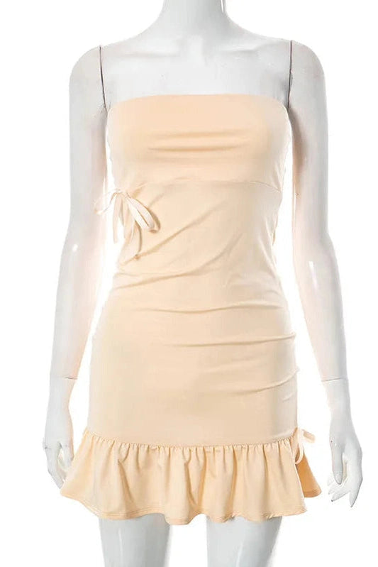 Strapless Sleeveless Bodycon Mini Dress