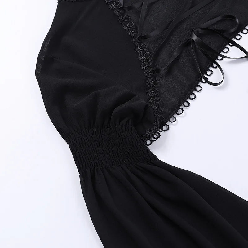 Sheer Long Sleeve Mesh Top