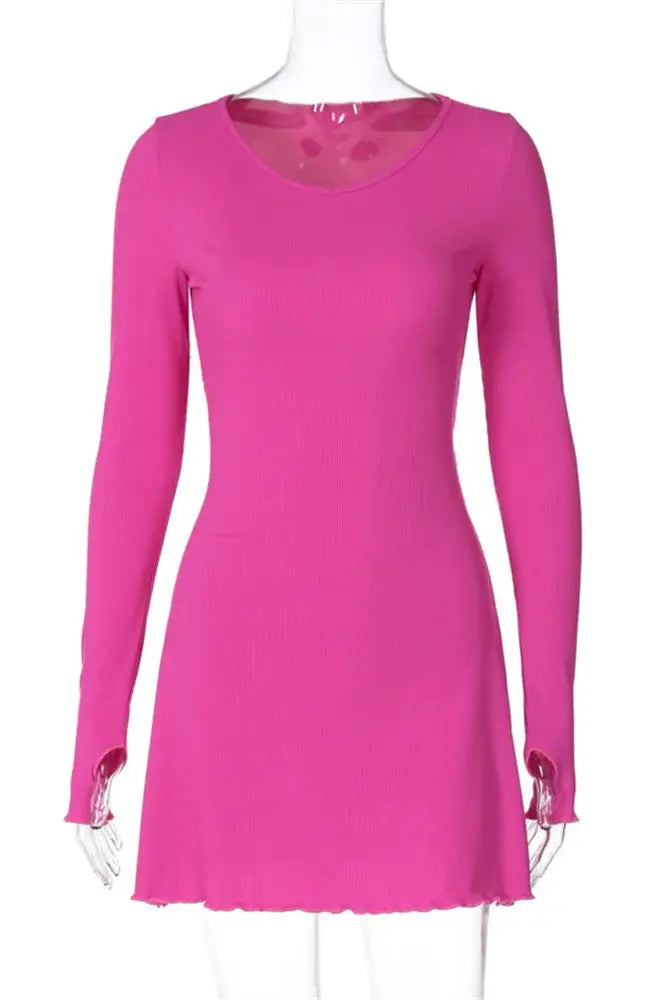 Ruffled Bandage Mini Dress - Ruffled Mini Dress