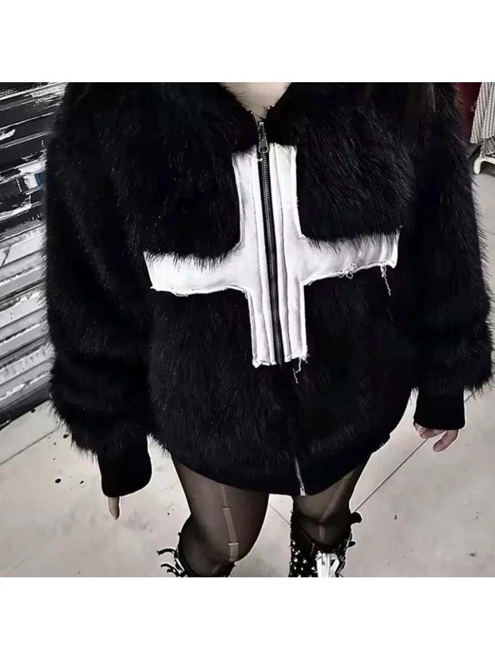 Retro Neutral Zipper Coat