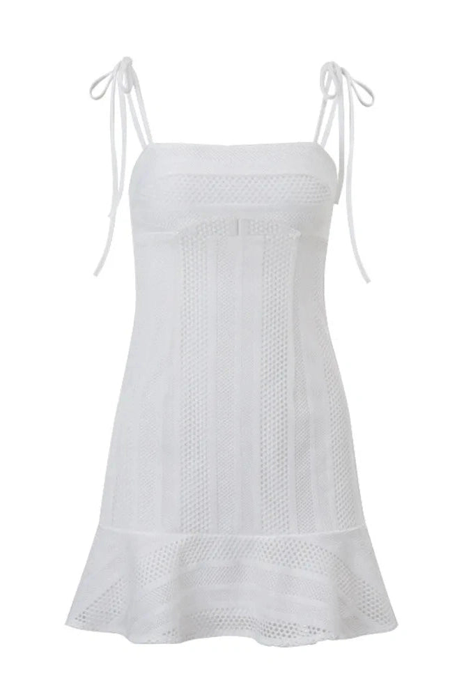 Spaghetti Strap Mini Dress with Hollow Out Detail