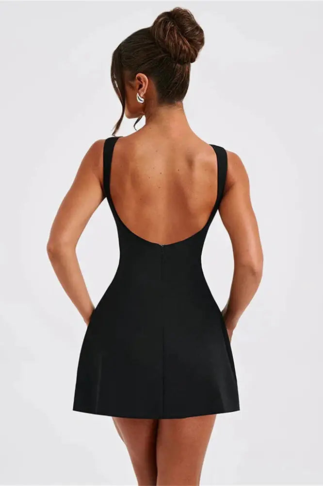 Slim Patchwork Mini Dress