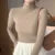 Women Autumn Winter Turtleneck Sweater Vintage Solid Basic Knitted Tops Casual Slim Pullover Korean Fashion Simple Chic Jumpers