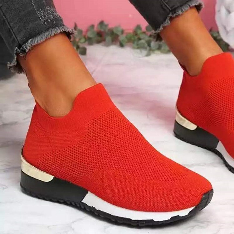 Women's Casual Colorblock Slip Knit Sneakers | Breathable For Everyday Wear