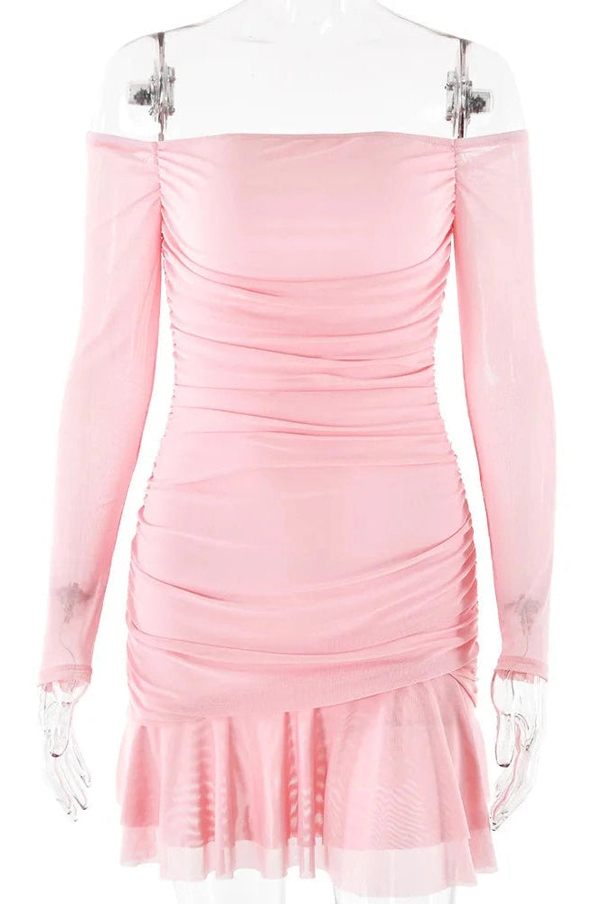 Off Shoulder Bodycon Mini Dress