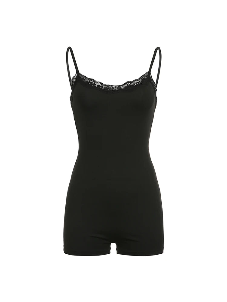 Lace Trim Skinny Sexy Slip Rompers Women’s Playsuit
